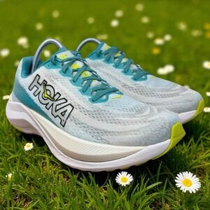 Hoka One One Womens Mach X 1141451 WBGL White Running‎ Shoes Sneakers Size 9.5 B